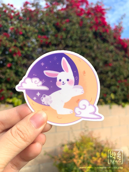 Moon Bunny 3" Vinyl Sticker