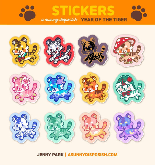 Year of the Tiger 3" Vinyl Stickers